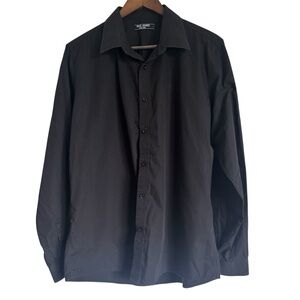 Paul Jones Men’s Black Button-Up Dress Shirt Size Large
